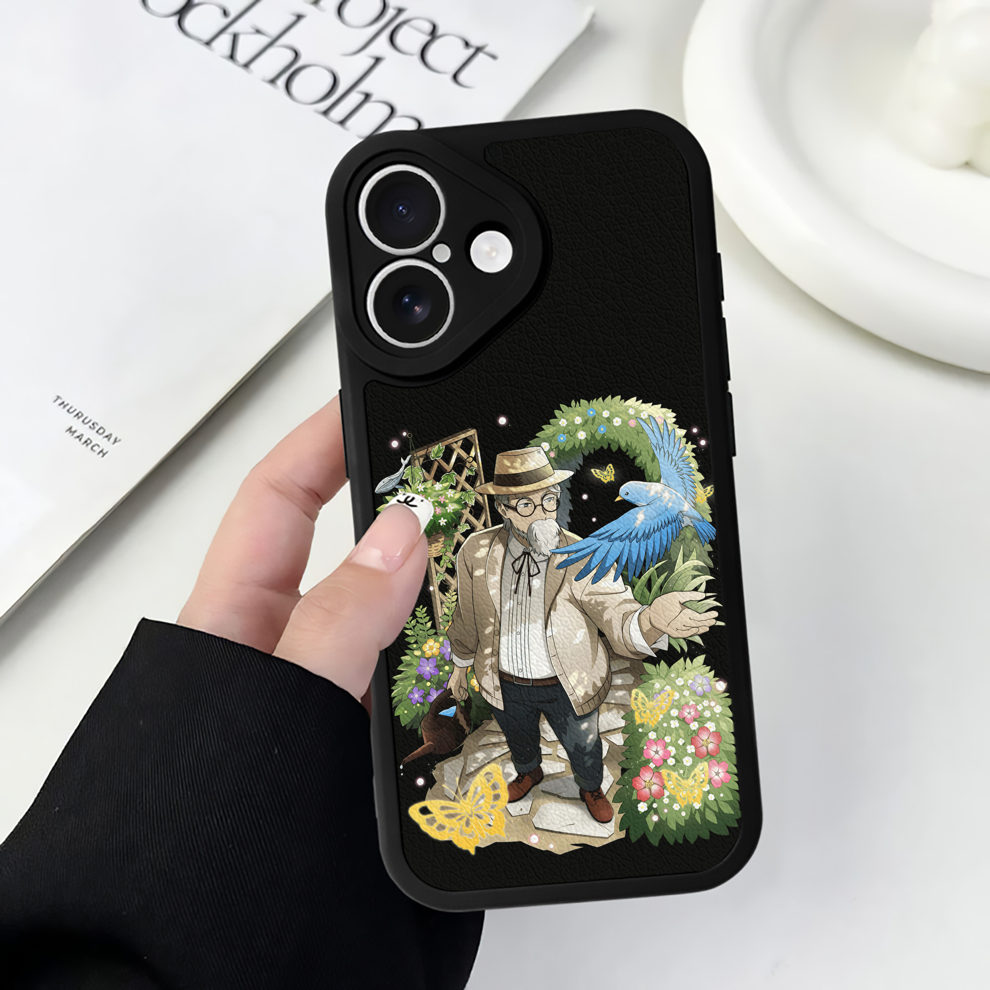 （画像用） 文豪ストレイドッグス Bungo Stray Dogs 【iPhone 16シリーズ対応】シリコンスマホケース（レザー調） 材質：シリコン